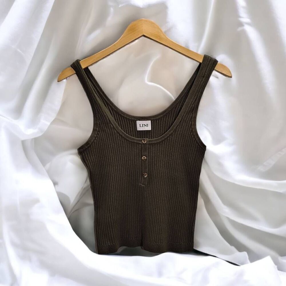 LINI for Bloomingdale's Callie Tank Top Army Medium